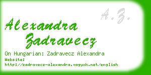 alexandra zadravecz business card